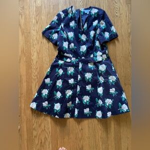 Draper James Navy Floral Dress
